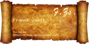 Franek Zsolt névjegykártya